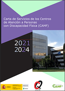 Portada Carta de Servicios 2021-2024 del Centro de Atención a Personas con Discapacidad Física (CAMF) de Guadalajara